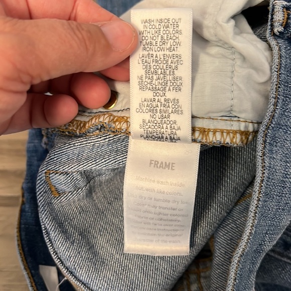 FRAME DENIM LE BOY ANKLE CROPPED RAW SIZE HEM 27 - Picture 15 of 16
